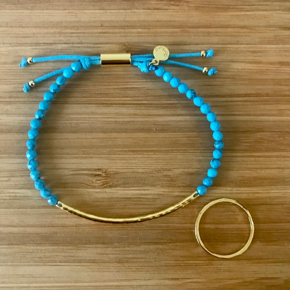 Gorjana Turquoise Healing bracelet and Ring